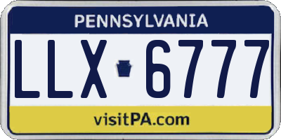 PA license plate LLX6777