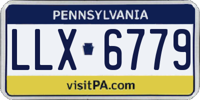 PA license plate LLX6779