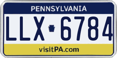 PA license plate LLX6784