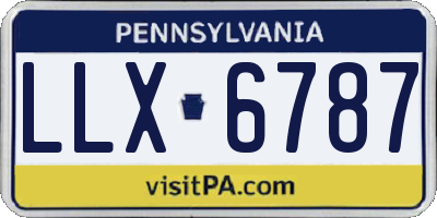 PA license plate LLX6787