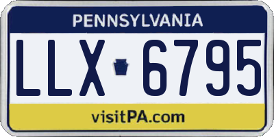 PA license plate LLX6795