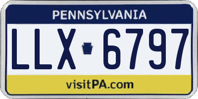 PA license plate LLX6797
