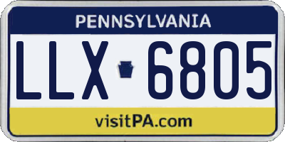 PA license plate LLX6805