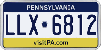 PA license plate LLX6812