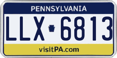 PA license plate LLX6813