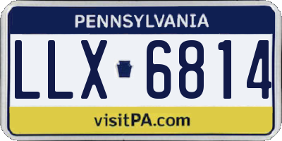 PA license plate LLX6814