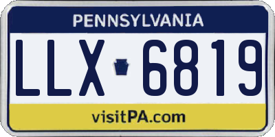 PA license plate LLX6819