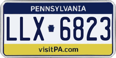 PA license plate LLX6823