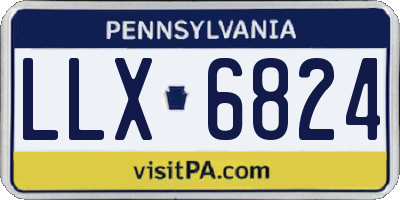 PA license plate LLX6824