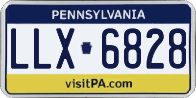 PA license plate LLX6828