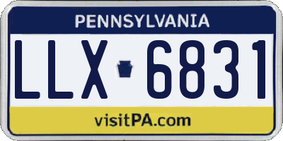 PA license plate LLX6831