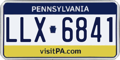 PA license plate LLX6841