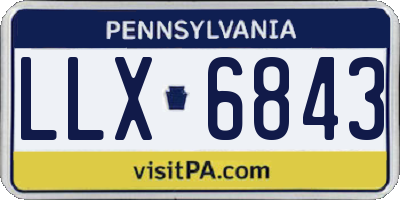 PA license plate LLX6843