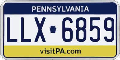 PA license plate LLX6859