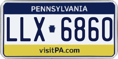 PA license plate LLX6860