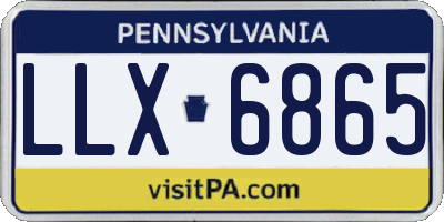 PA license plate LLX6865