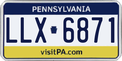 PA license plate LLX6871