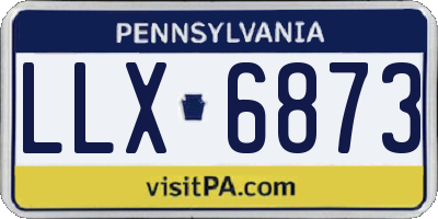 PA license plate LLX6873