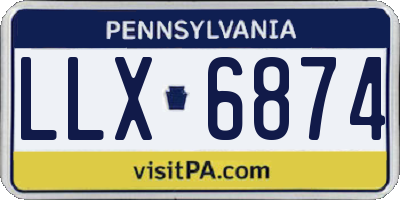 PA license plate LLX6874
