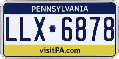 PA license plate LLX6878