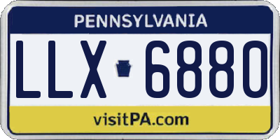PA license plate LLX6880