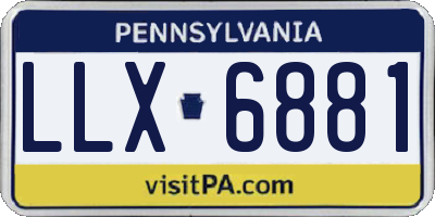 PA license plate LLX6881