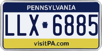 PA license plate LLX6885