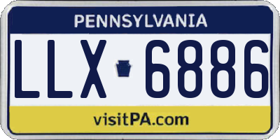PA license plate LLX6886