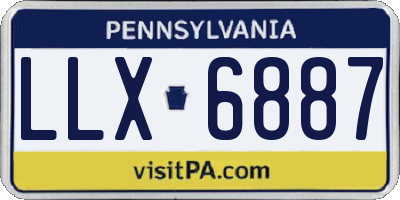 PA license plate LLX6887