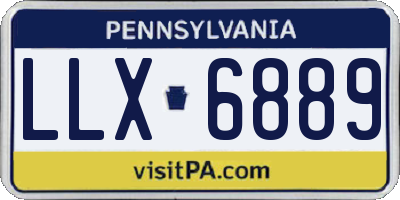 PA license plate LLX6889