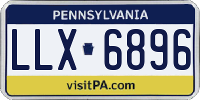 PA license plate LLX6896