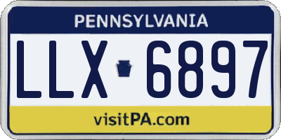 PA license plate LLX6897