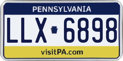 PA license plate LLX6898