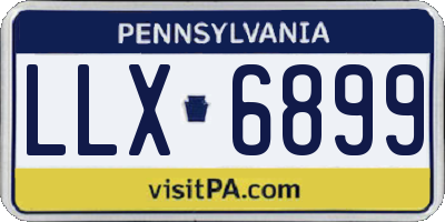 PA license plate LLX6899