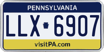 PA license plate LLX6907