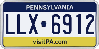 PA license plate LLX6912
