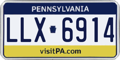 PA license plate LLX6914