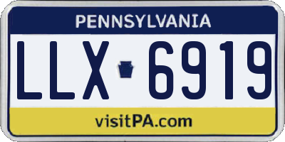 PA license plate LLX6919
