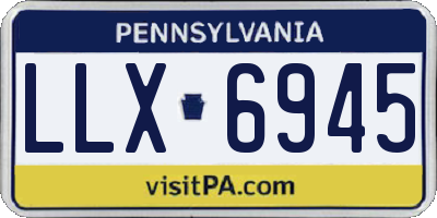 PA license plate LLX6945