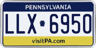 PA license plate LLX6950