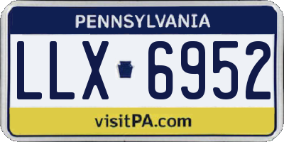 PA license plate LLX6952