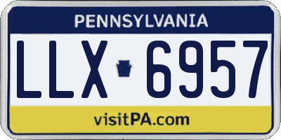 PA license plate LLX6957