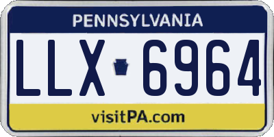 PA license plate LLX6964