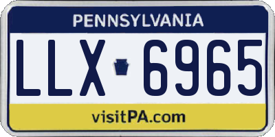 PA license plate LLX6965