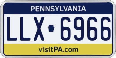 PA license plate LLX6966