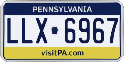 PA license plate LLX6967