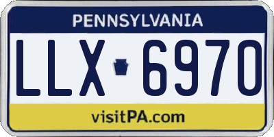 PA license plate LLX6970