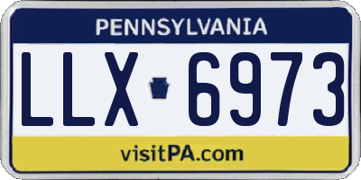 PA license plate LLX6973
