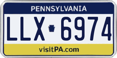 PA license plate LLX6974