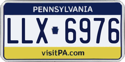 PA license plate LLX6976